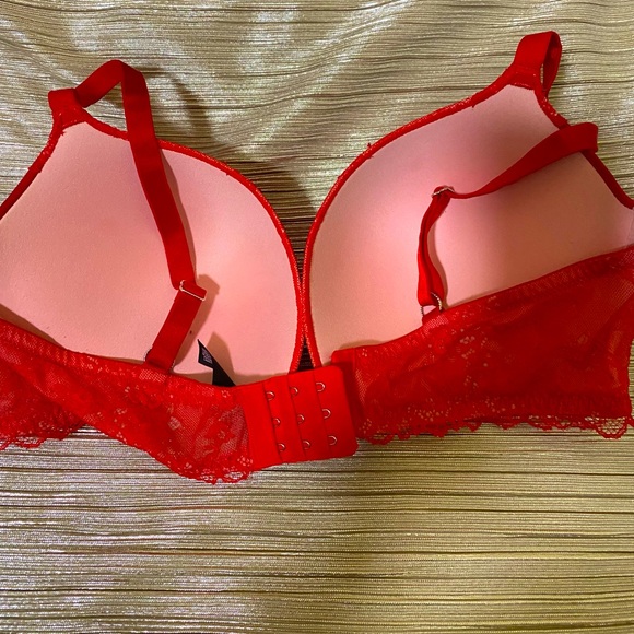Victoria Secret Hot Orange Jewel Push Up Bra - Picture 3 of 3